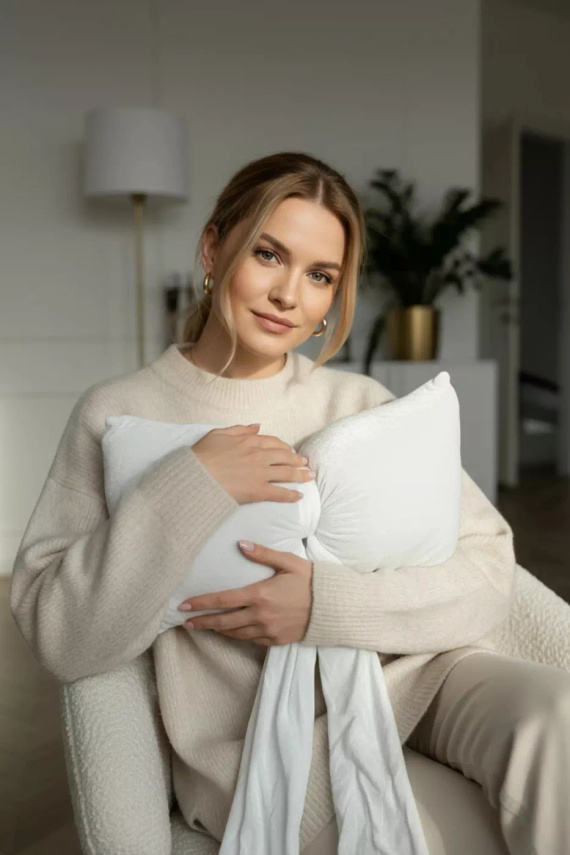 Karácsonyi Cocard párna 40x23 Spod Igły i Nitki - fehér bársony párna, Öko-Tex tanúsítvánnyal