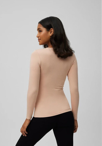 Női termál póló Ysabel Mora 70017 nude- puha, légáteresztő, hipoallergén, hosszú ujjú, hosszú ujjú