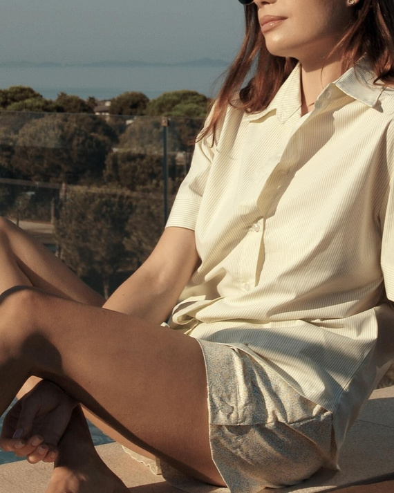 Sensis Ophelia női pizsama lime – nyári szett, 100% pamut