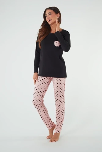 Buscato Női pizsama hosszú ujjú, hosszú nadrág olasz divat