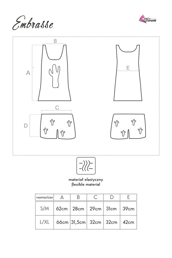 Embrasse 0404 LivCo LivCo Corsetti Divat Női pizsama