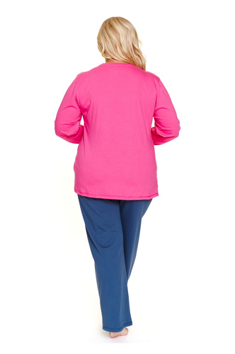 7328 Doctor Nap Peony női pizsama - pamut, plus size, hosszú ujjú, hosszú ujjú