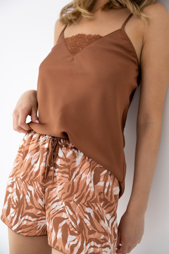 Donata Sensis női pizsama - ekrü-zöld