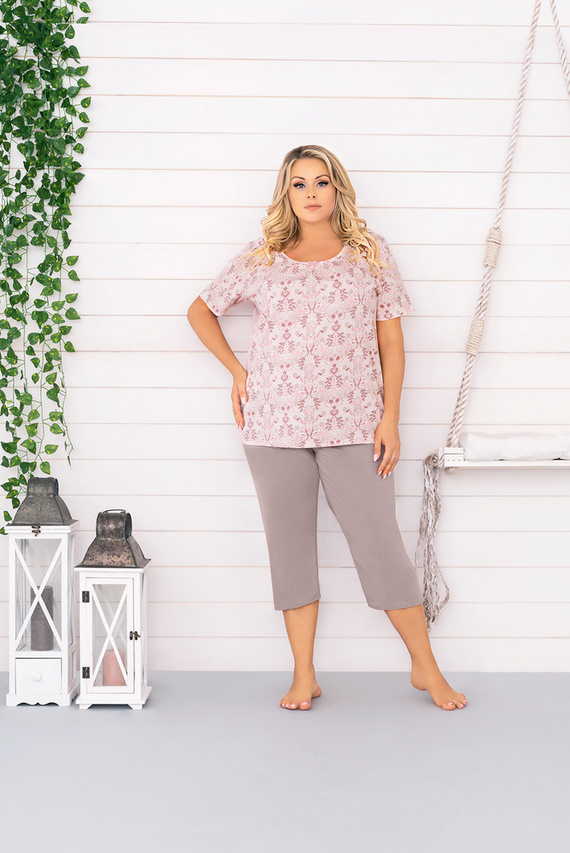 Kalmia Női pizsama rövid ujjú, 3/4 nadrág Olasz divat-print