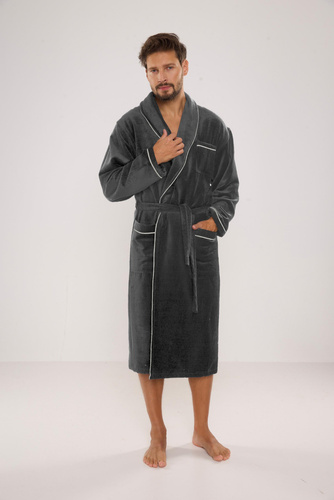 735 Manuele férfi köntös De Lafense - grafit