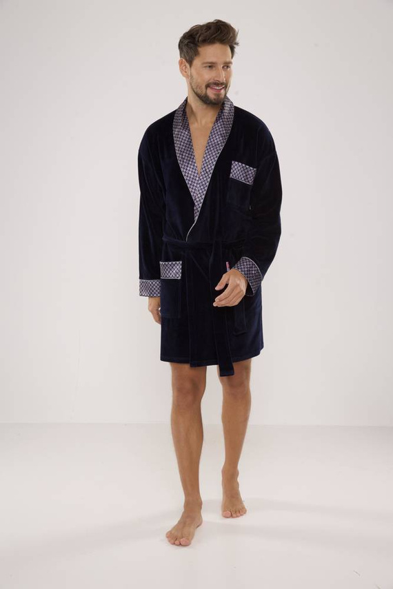 772 Bonjour férfi fürdőköpeny forex - tengerészkék