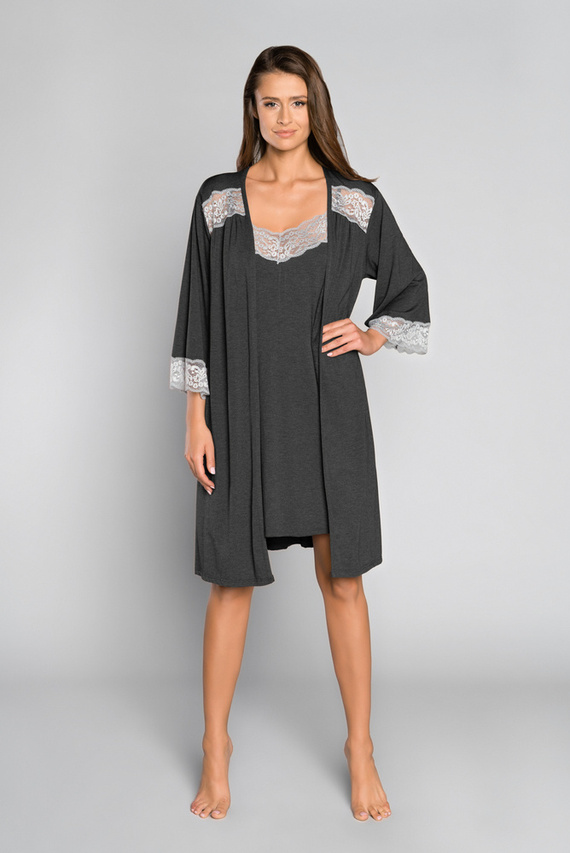 Sonata Női fürdőköpeny Italian Fashion dark melange sötét melange