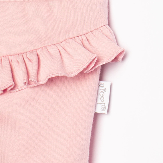 220010 Nicol babanadrág 100% pamut Oeko-Tex rózsaszín fodorral