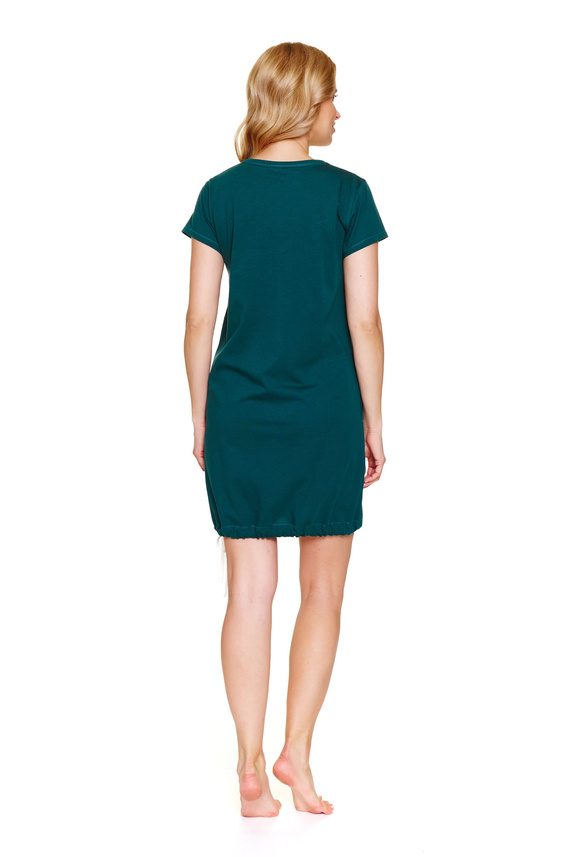 9504 Doctor Nap - Terhességi és szoptatós hálóing pamutból - kényelem és komfort a leendő anyukának - smaragdzöld színű