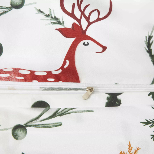 Karácsonyi erdei karácsonyi mikroszatén ágynemű fehér I25 Spod Igły i Nitki - puha, sima és tartós