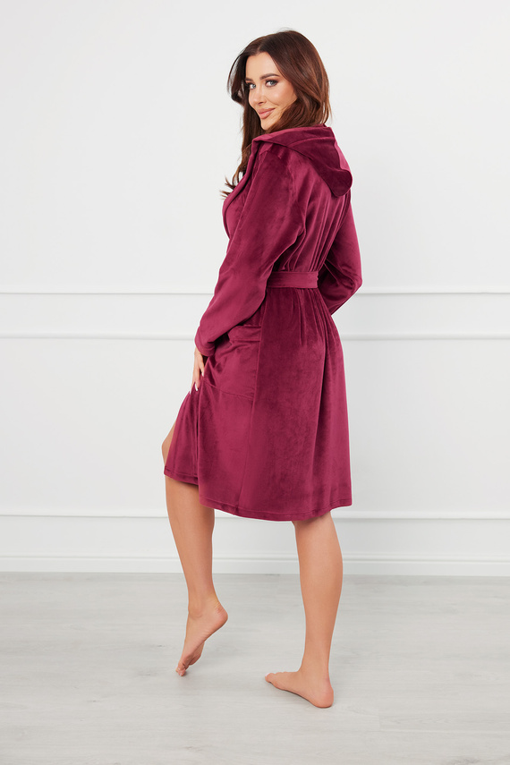 Akara Női fürdőköpeny Italian Fashion - bordó színű