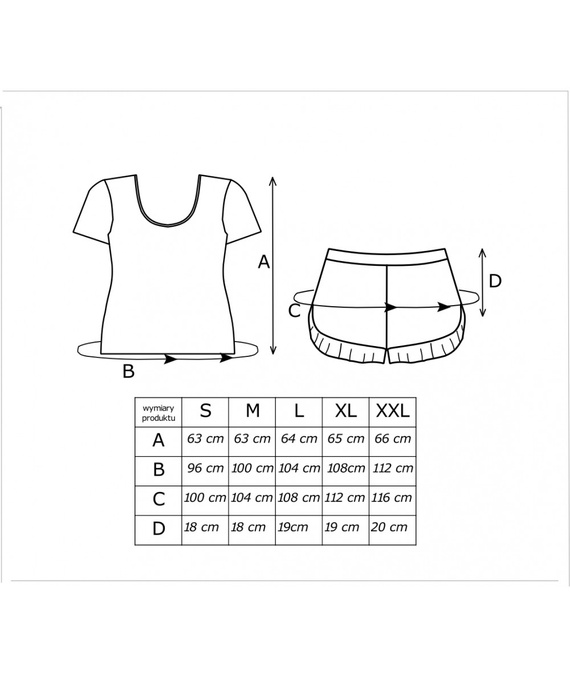 Bear Short Donna női pizsama - pamut, ünnepi, fodros, fodros