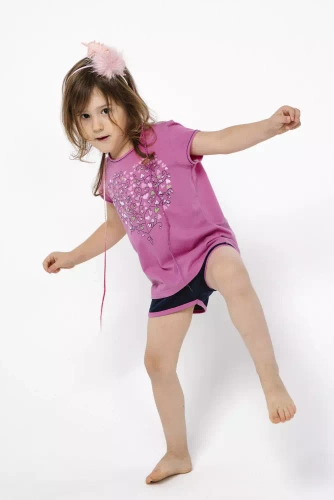 Ontega Lány pizsama olasz divat - amarant/ sötétkék