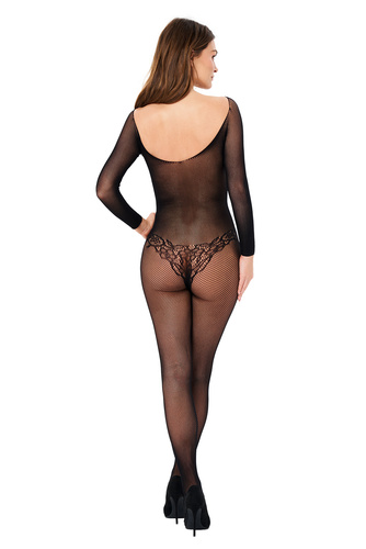 Bodystocking Kotek BG003 fekete S/M/L – rugalmas hálós