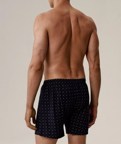 Férfi boxeralsó Atlantic 2MBX-077 pamut tengerészgyalogos-zöld - laza szabás, 2 db, 2 db