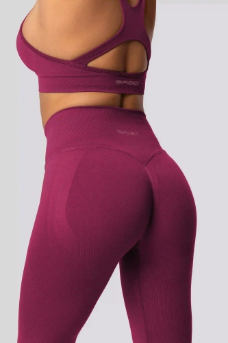 Spaio PRO push-up leggings magas derék alakformáló nem átlátszó red wine