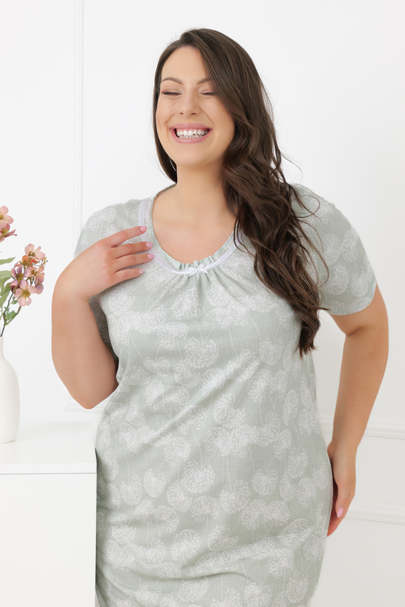 Eleni Italian Fashion női hálóing 100% pamut, rövid ujjú