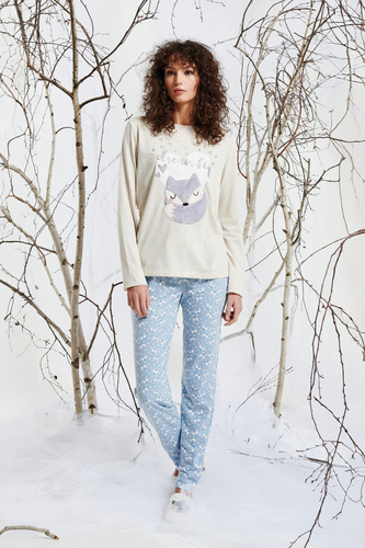 Zerda Sorbetto - női pamut pizsama 3D applikációval