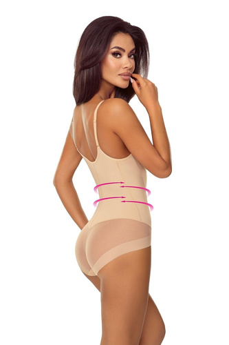 Body 7006 Ofelia Lapinee bézs alakformáló body melltartó alatt, testformázó hatással