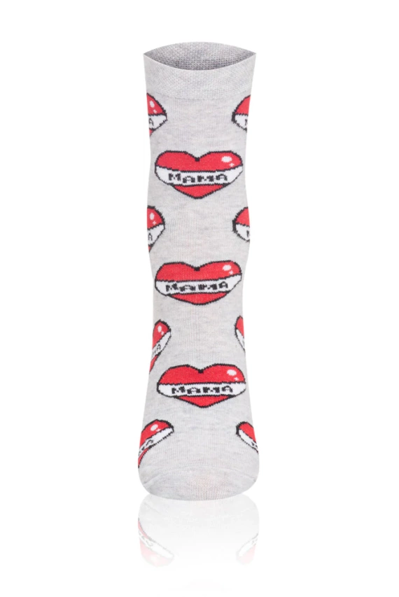 S122D Mama hosszú zokni olasz divat - szürke