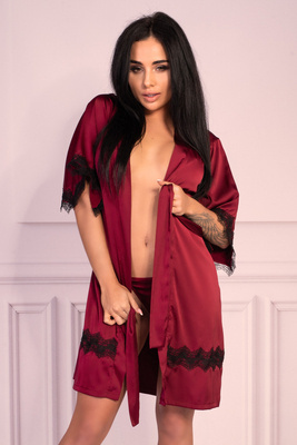 Aresmina LC 90564 Cherry Mahagóni Collection női köntös LivCo Corsetti