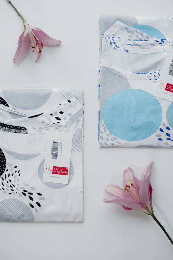 860 Amelia De Lafense hálóing - rövid ujjú, puha viszkóz - türkizkék