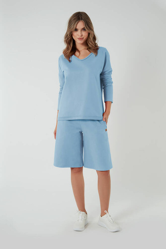 Madri 1/2 culottes női rövidnadrág Italian Fashion - kék