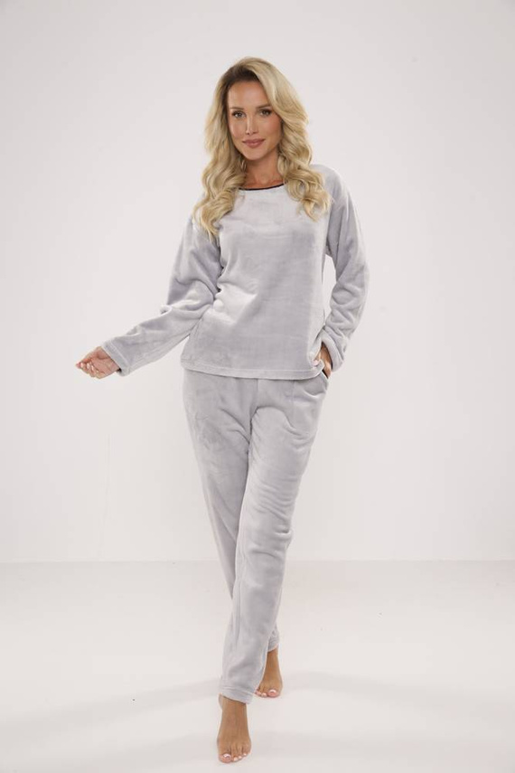 669 Puha női pizsama De Lafense - szürke
