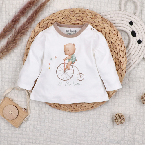 ABN-5589 Circus baby blúz Nini-től - 100% organikus pamut, biztonságos a bőr számára, lengyel gyártás