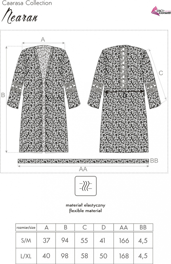 Nearan LC 90602 Caarasa Collection női háziköntös LivCo Corsetti