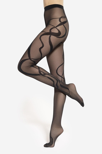Modern 10 harisnyanadrág Gatta - 40 den, művészi mintás, matt