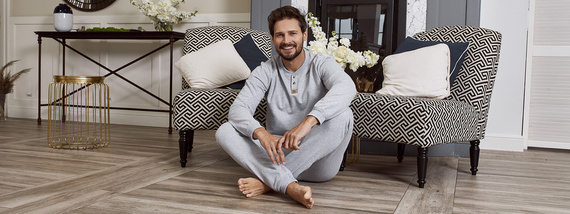 Leader tréningruha szett hosszú. ujj, hossz. nadrág olasz divat - melange