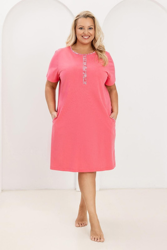 Női ing 177 Regina Málna - Pamut hálóing 100% pamut, kigombolva, kényelem és szabadság