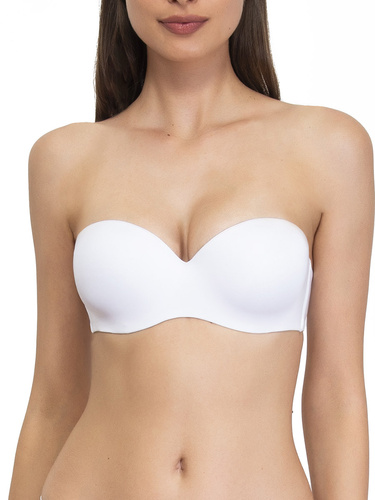 1580 Push-up melltartó Fantastic - bandeau, mikroszálas Sielei fehér