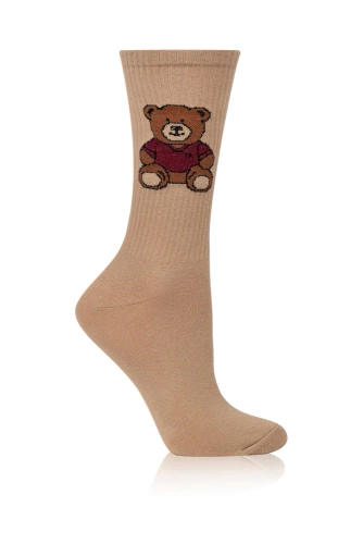 S180D Ted hosszú zokni olasz divat - bézs