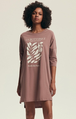 43692 Dextra Női ing Henderson poros rózsa - pamut, 3/4 ujjú, nyomtatás