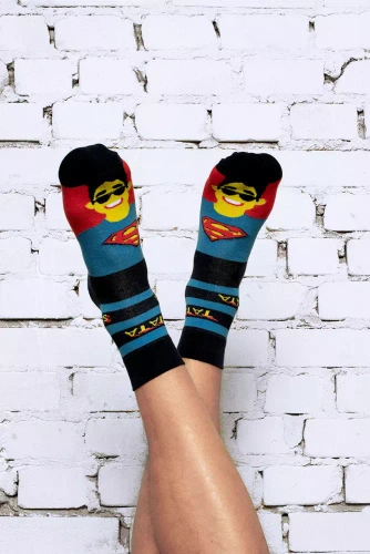 M41Z Super Dad Socks zokni zokni zokni olasz divat - tengerészkék/színek