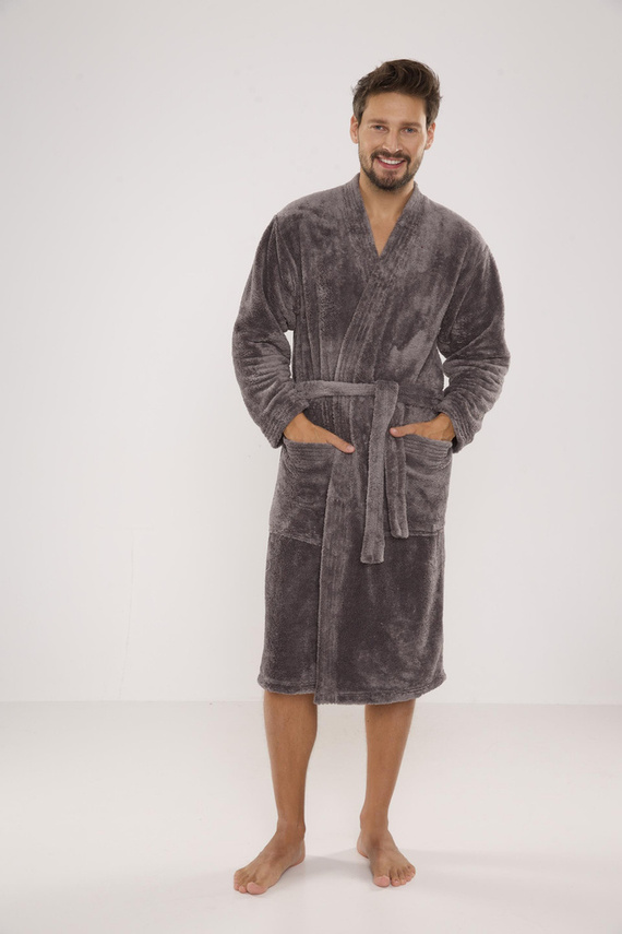 391 Hugo férfi fürdőköpeny De lafense - szürke