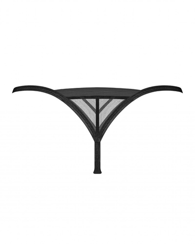 Lune Bellis Obsessive tanga fekete V fazon alacsony derekú mesh
