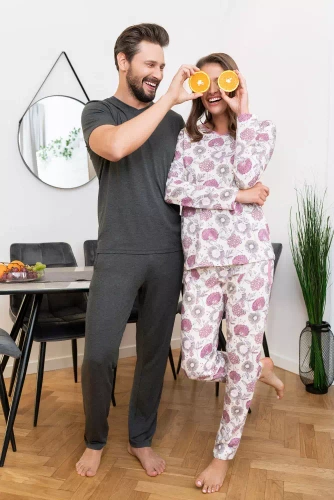 Női pizsama hosszú ujjú, nadrág Lobelia Italian Fashion -