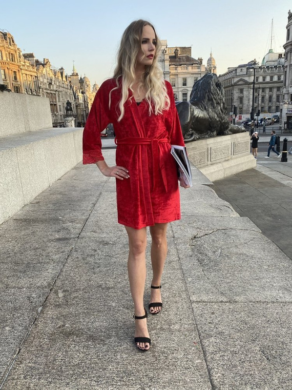 457 Milagros Női rövid köntös Forex - piros