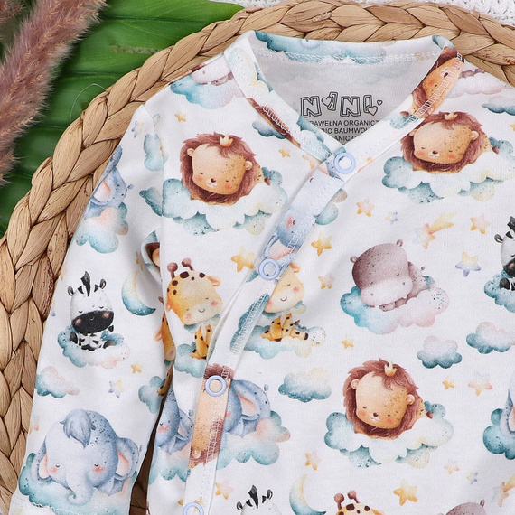 ABN-5601 Nini Little Dreamers borítékos bodysuit bio pamutból csecsemőknek - nikkelmentes záróelemek, 100%-os biztonsággal