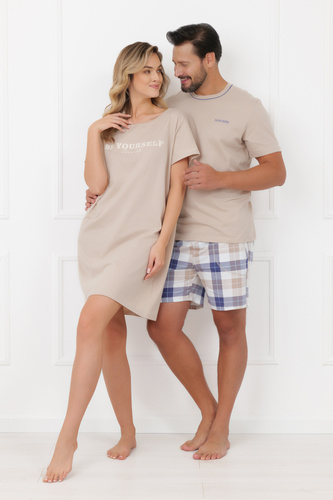 Női hálóing Rima Italian Fashion 100% pamut rövid ujj