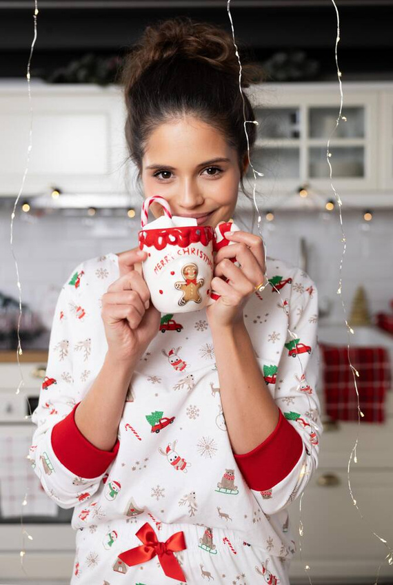 Samantha Sensis női pizsama -ecru színű