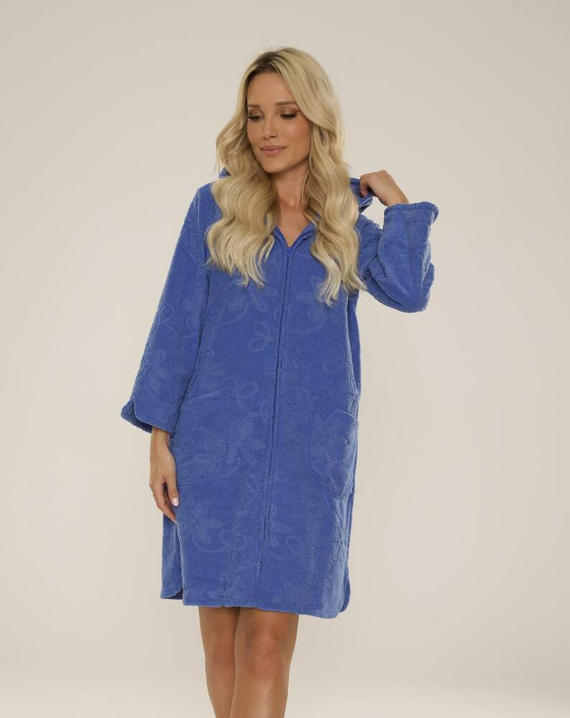 409 Jacquard rövid női fürdőköpeny De Lafense- denim