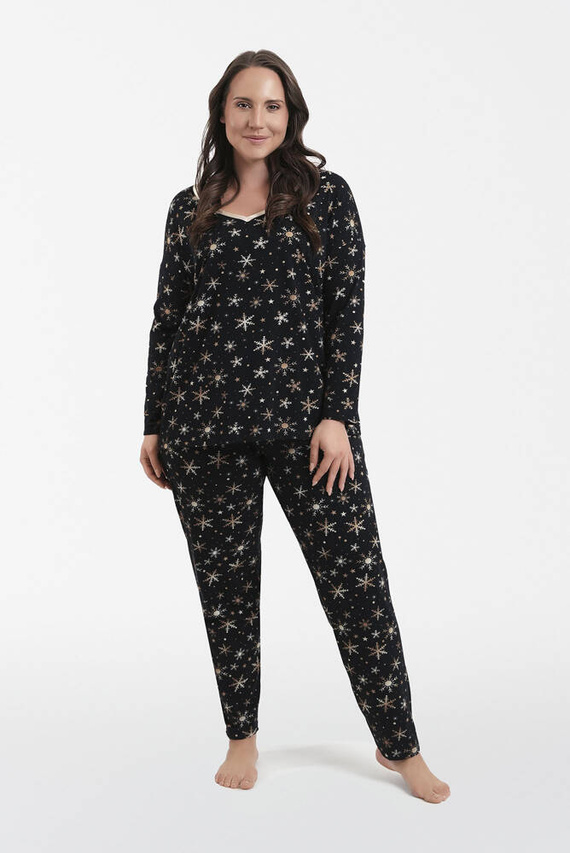 Laponia Női pizsama hosszú ujjú, hosszú nadrág olasz divat - nyomtatás