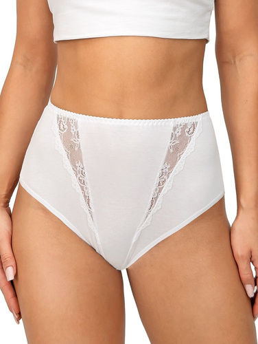 Bugyi 238 Donna fehér - pamut női bugyi csipkebetétekkel
