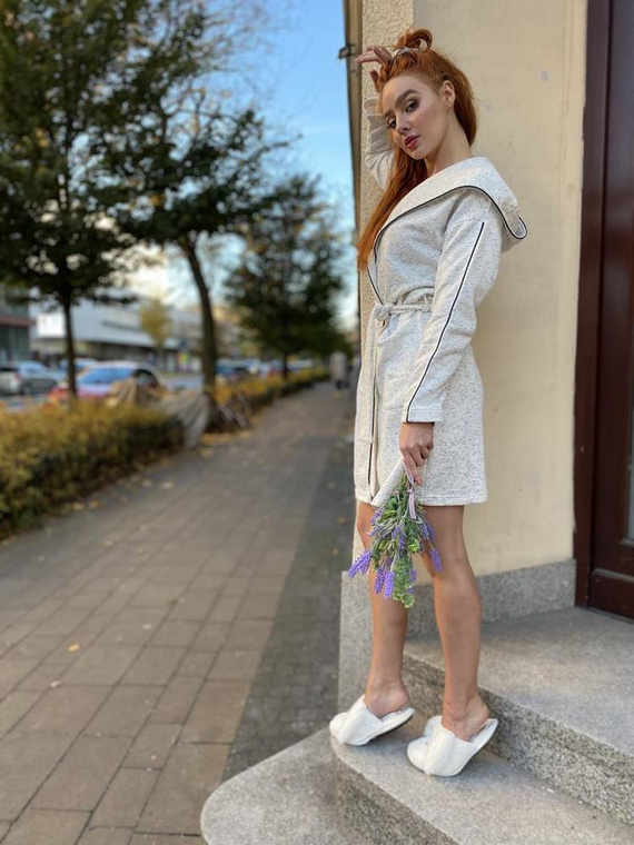 414 Gianna Forex női fürdőköpeny - melange