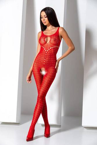 BS078 Bodystocking Passion piros