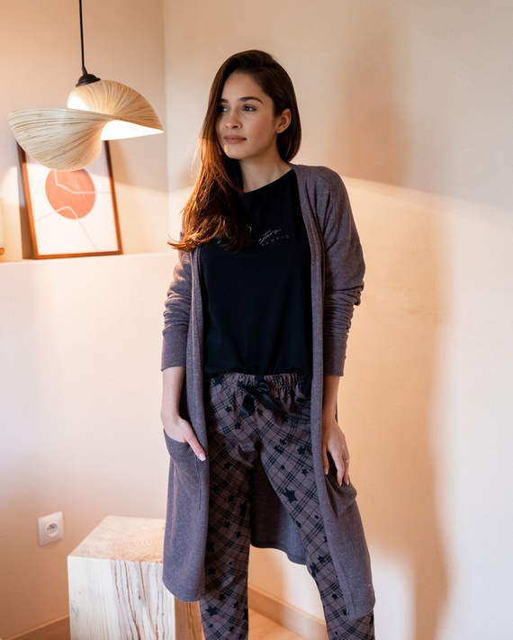 Sensis Reach For The Stars Női pizsama - fekete-barna